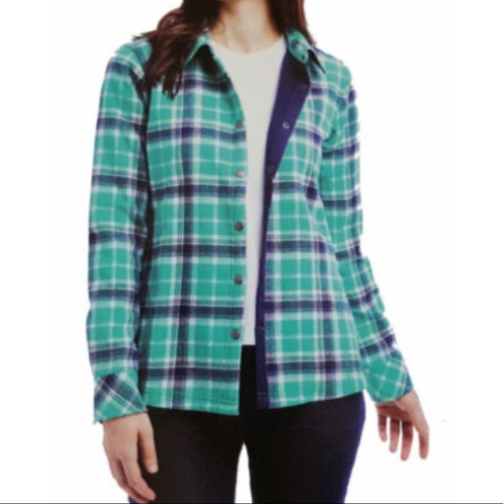 Orvis Women’s Buffalo Plaid Fleece Shacket Shirt Jacket S